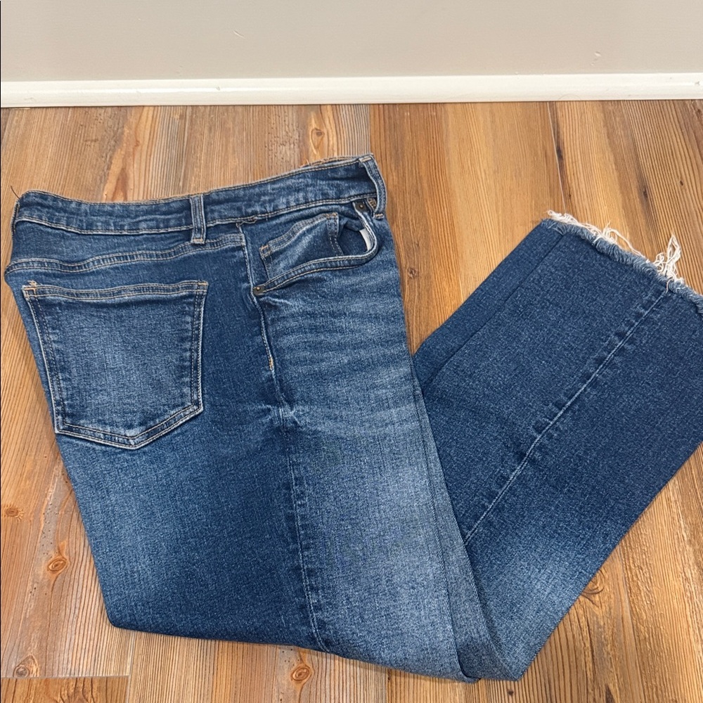 Zara Denim Straight Jeans - Dark Blue